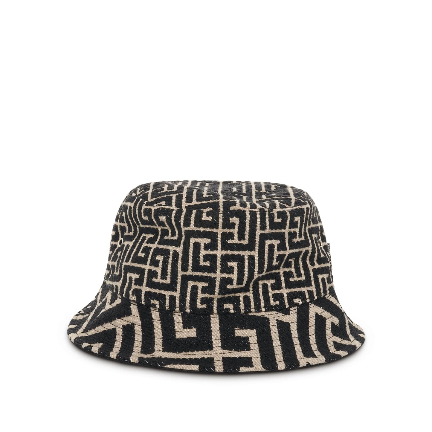 Mix Monogram Jacquard Bucket Hat in Ivory/Black