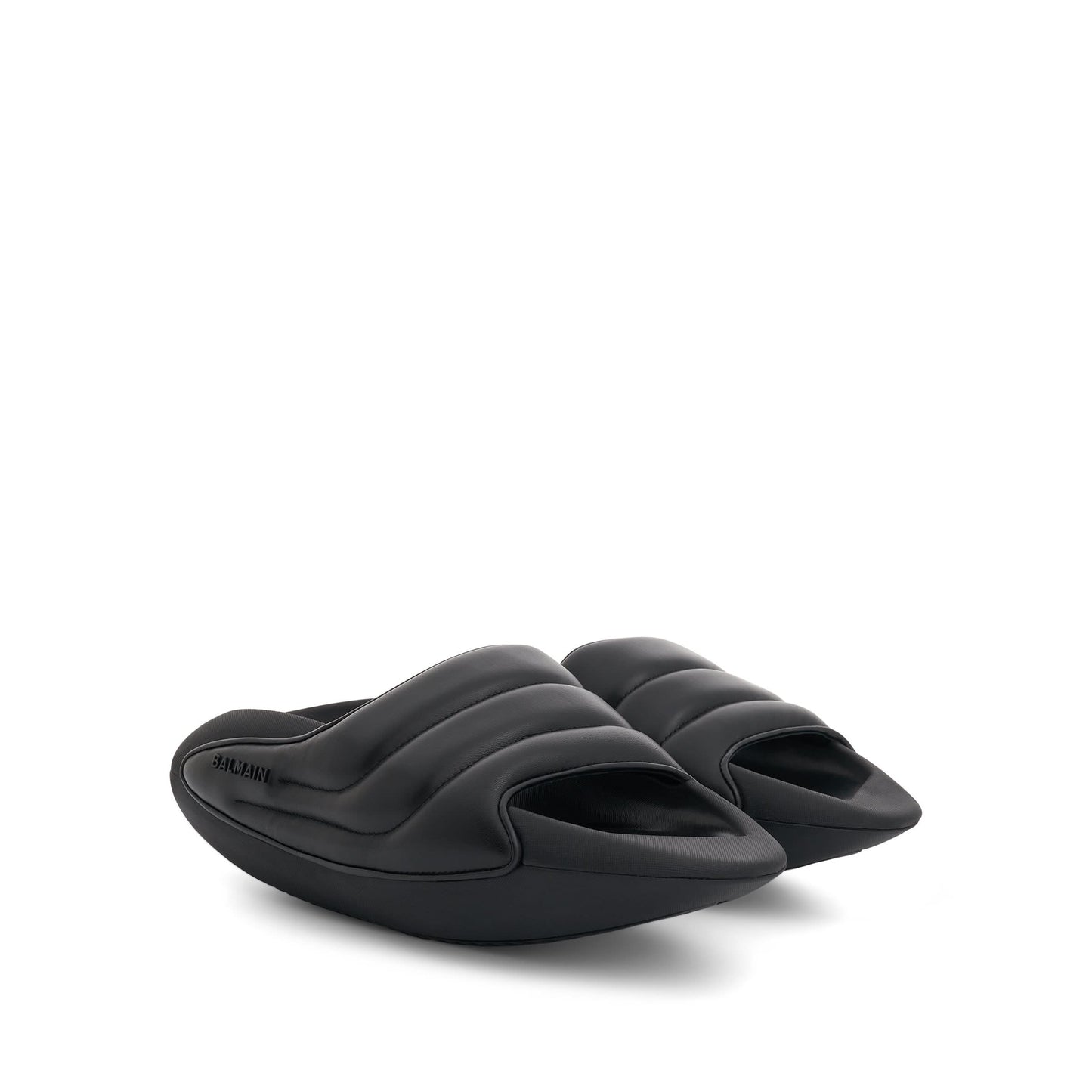 B-It Quilted Lambskin Sandal in Black