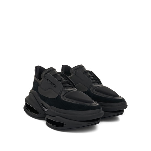 B-Bold Low Suede 
Neoprene Sneaker in Black