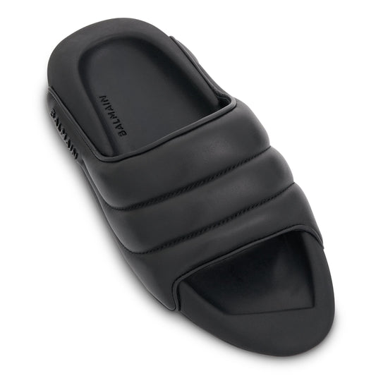 B-It Quilted Lambskin Slip On Sandal in Black