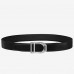 Hermes Etrier Buckle Belt &amp; Black Clemence 32 MM Strap