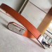 Hermes Orange Epsom Kelly Belt With Palladium Hardware