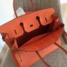 Hermes Orange Clemence Birkin 30cm Handmade Bag