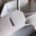 Hermes White Clemence Birkin 30cm Handmade Bag