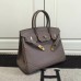 Hermes Birkin Ghillies 30cm In Etoupe Swift Leather