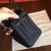 Hermes Black Epsom Birkin 25cm Handmade Bag