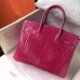 Hermes Rose Red Birkin 30cm Crocodile Niloticus Shiny Bag