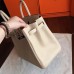 Hermes Ivory Clemence Birkin 35cm Handmade Bag
