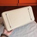 Hermes Ivory Clemence Birkin 35cm Handmade Bag