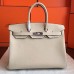 Hermes Ivory Clemence Birkin 35cm Handmade Bag