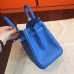 Hermes Blue Epsom Birkin 25cm Handmade Bag