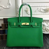 Hermes Birkin 30cm 35cm Bag In Bamboo Clemence Leather