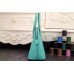 Hermes Bolide Tote Bag In Turquoise Leather