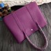 Hermes Small Garden Party 30cm Tote In Purple Leather