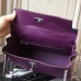 Hermes Purple Clemence Kelly 32cm Retourne Bag