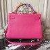 Hermes Rose Red Clemence Kelly 32cm Retourne Bag