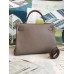 Hermes Taupe Clemence Kelly 35cm Handmade Bag