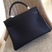 Hermes Black Clemence Kelly Retourne 28cm Handmade Bag