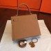 Hermes Brown Epsom Kelly Sellier 28cm Handmade Bag