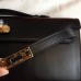 Hermes Black Box Kelly Cut Clutch Handmade Bag