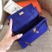 Hermes Electric Blue Epsom Kelly Pochette Handmade Bag