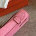Hermes Pink Epsom Kelly Pochette Handmade Bag