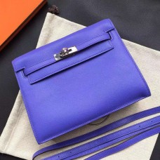 Hermes Kelly Danse Bag In Blue Swift Leather Hermes Kelly Danse Bag In Blue Swift Leather