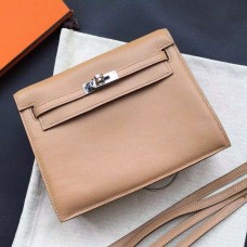 Hermes Kelly Danse Bag In Brown Swift Leather Hermes Kelly Danse Bag In Brown Swift Leather
