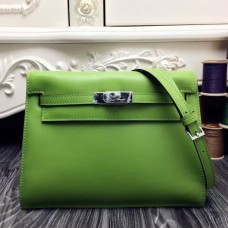 Hermes Kelly Danse Bag In Green Swift Leather Hermes Kelly Danse Bag In Green Swift Leather