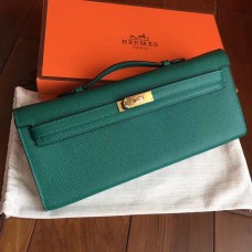Hermes Malachite Epsom Kelly Cut Clutch Handmade Bag Hermes Malachite Epsom Kelly Cut Clutch Handmade Bag