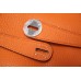Hermes Orange Clemence Lindy 30cm Bag