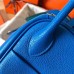 Hermes Blue Zanzibar Lindy 30cm Bicolor Handmade Bag