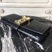 Hermes Medor Clutch Bag In Black Crocodile Leather