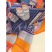 Hermes Orange Les tresors dun Artiste Silk Scarf