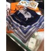 Hermes Blue H Imprimeur Fou Couvertures dEx-Libris Shawl 140cm