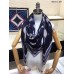 Hermes Blue H Imprimeur Fou Couvertures dEx-Libris Shawl 140cm
