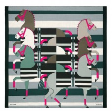 Hermes Black Rocabar Shawl 140cm