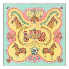 Hermes Soufre Paperoles Silk Twill Scarf