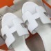 Hermes White Epsom Oasis Sandals