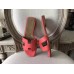 Hermes Oran Sandals In Rose Azalee Epsom Leather
