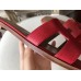Hermes Oran Sandals In Red Epsom Leather