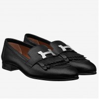 Hermes Royal Loafers In Black Calfskin