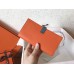 Hermes Bi-Color Epsom Bearn Wallet Orange/Blue Jean