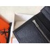 Hermes Black Epsom Bearn Gusset Wallet