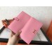 Hermes Pink Epsom Bearn Gusset Wallet