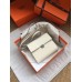 Hermes White Clic 16 Wallet With Strap
