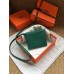 Hermes Green Clic 16 Wallet With Strap