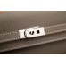 Hermes Kelly Longue Wallet In Etoupe Epsom Leather