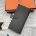 Hermes Black Togo Leather Bearn Gusset Wallet