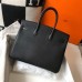 Hermes Birkin 30cm 35cm Bag In Black Clemence Leather